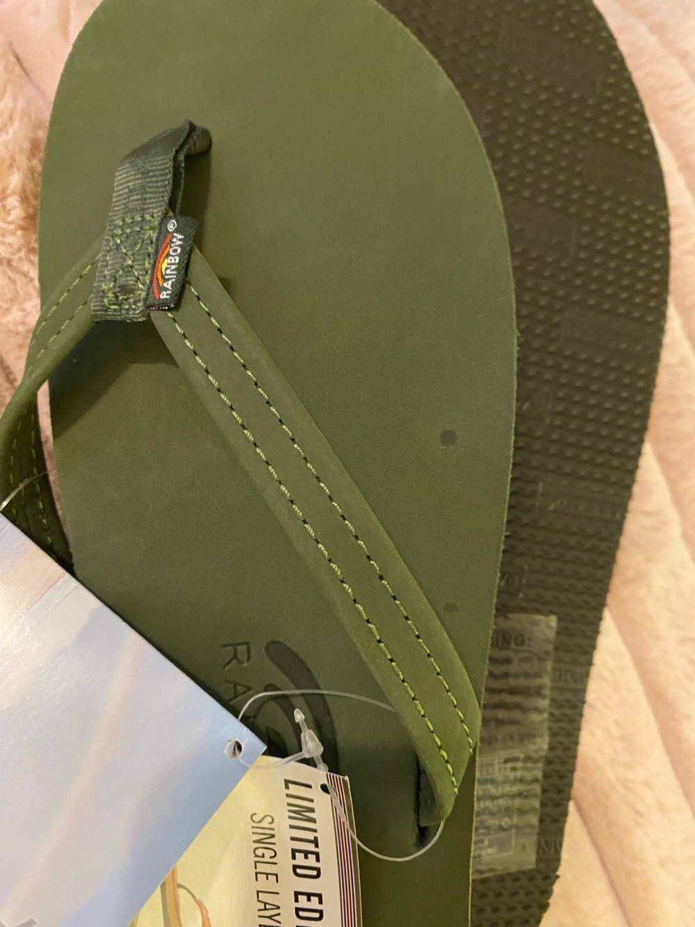 NWT | Rainbow Sandals | Limited Edition Forest Green Flip Flop | Large 7.5-8.5 - Picture 15 of 16